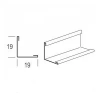 Профиль угловой PL 19x19х3000 мм белый матовый оцинкованный эконом