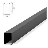 Рейка кубообразная Албес A25/35/S металлик матовый