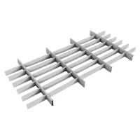 Грильято Жалюзи ячейка 300x86 мм, белый матовый, высота 30 / 50 мм, ширина 10 мм