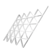 Грильято Треугольное GTA-150 150х150х150мм белый матовый, высота 40 мм, ширина 10 мм