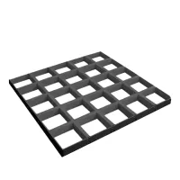 Грильято GL-15 ячейка 120x120, высота 37 мм, ширина 15 мм, графит матовый