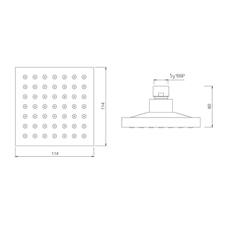 Лейка верхнего душа Essco EOS-CHR-442 Хром