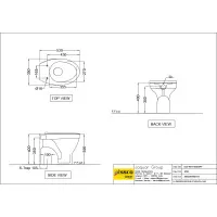 Унитаз напольный Essco Elements ECS-WHT-553SSPP Белый