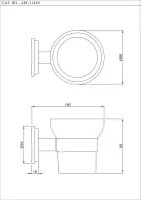 Стакан для зубных щеток Essco AEC-CHR-1141N Хром