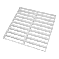 Грильято GL-15 Жалюзи ячейка 50x300, высота 47 мм, ширина 15 мм, белый матовый