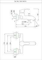 Однорычажный смеситель для ванны и душа Essco Cosmo COS-CHR-103119 Хром