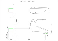 Смеситель для раковины с длинным корпусом Essco Orbit ORB-CHR-105107 Хром