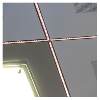 Подвесная система Албес T-15 Struna рейка несущая высота профиля 41.5мм, длина 3700мм, белый / черный