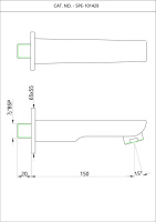 Излив для ванны Essco Aspire SPE-CHR-101429 Хром