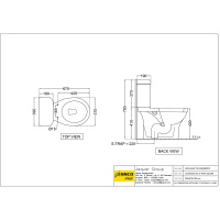 Унитаз напольный Essco Elements ECS-WHT-751S220SPPZ Белый с бочком