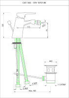Однорычажный смеситель для биде Essco Stella STE-CHR-107213B Хром