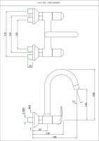 Смеситель для раковины в кухню Essco Cosmo COS-CHR-103309N Хром